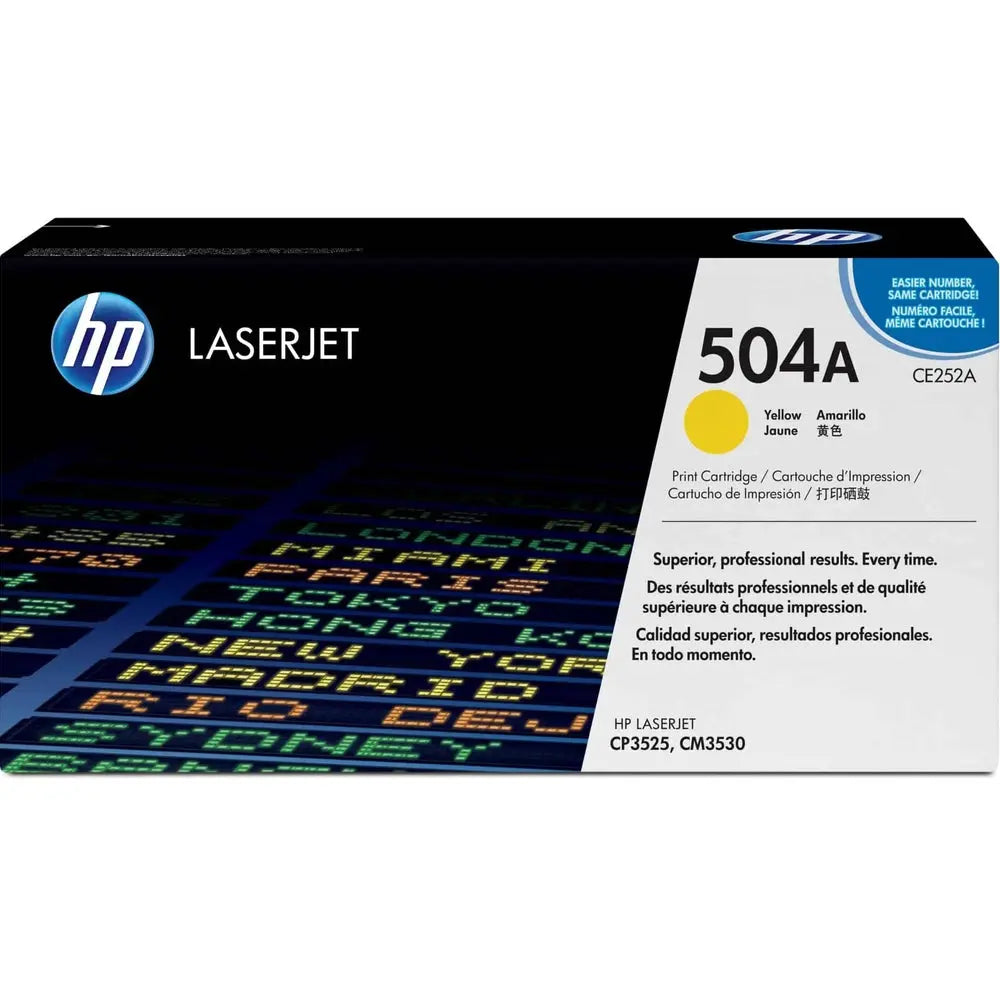 HP 504A Jaune – Toner HP LaserJet d’origine — Connecto.ma